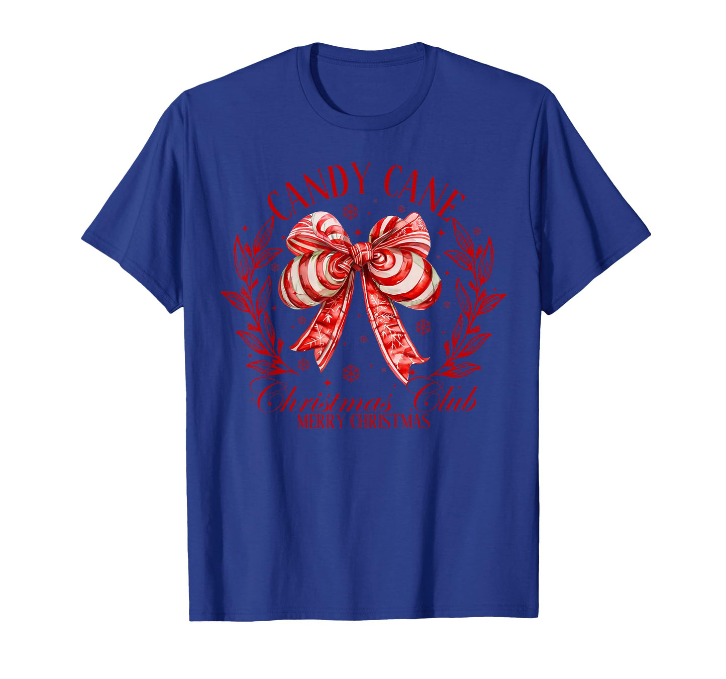Cute Candy Cane Christmas Coquette Bow Candy Lovers Xmas T-Shirt