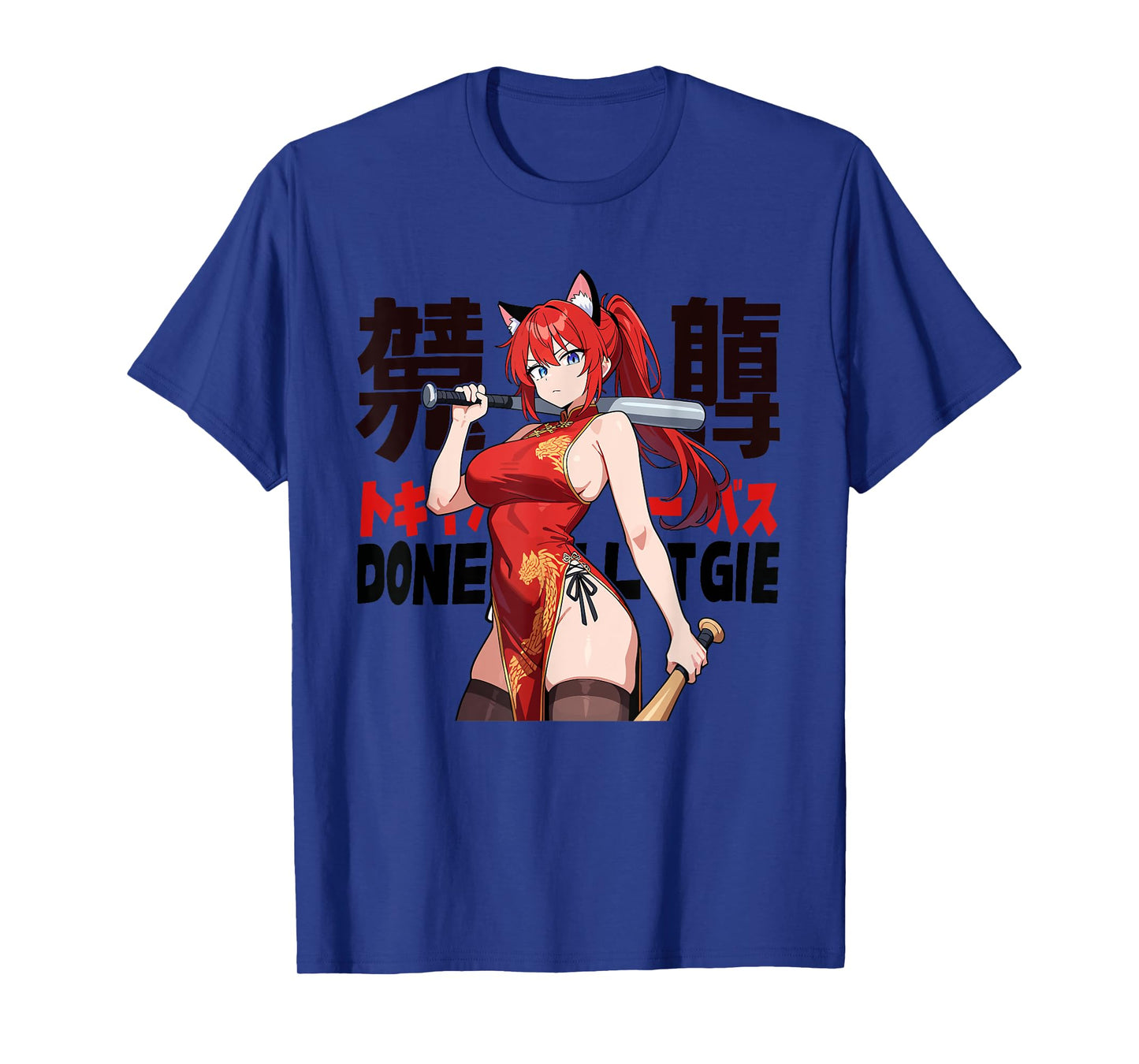 Waifu Sexy Anime Girl Hot Neko Cat Girl Japanese Style T-Shirt