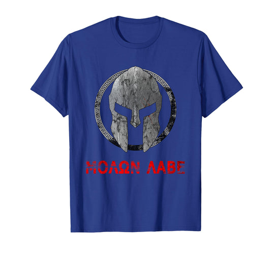 Spartan Warrior Helmet Molon Labe Vintage T-Shirt