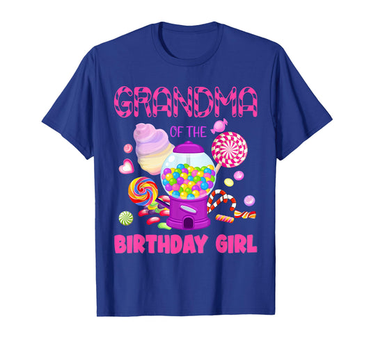 Grandma Of The Birthday Gifts Girl Candyland Candy Birthday T-Shirt