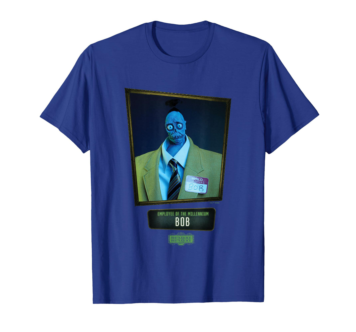 Beetlejuice Beetlejuice Employee Of The Millennium Bob T-Shirt, Small, Black