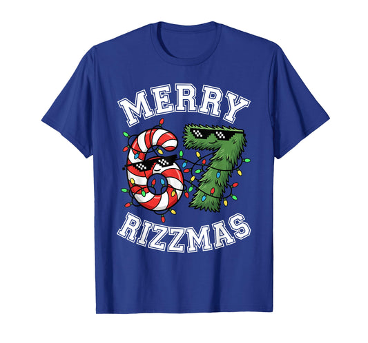 Merry Rizzmas 67 Candy Cane Tree Sunglasses Funny T-Shirt