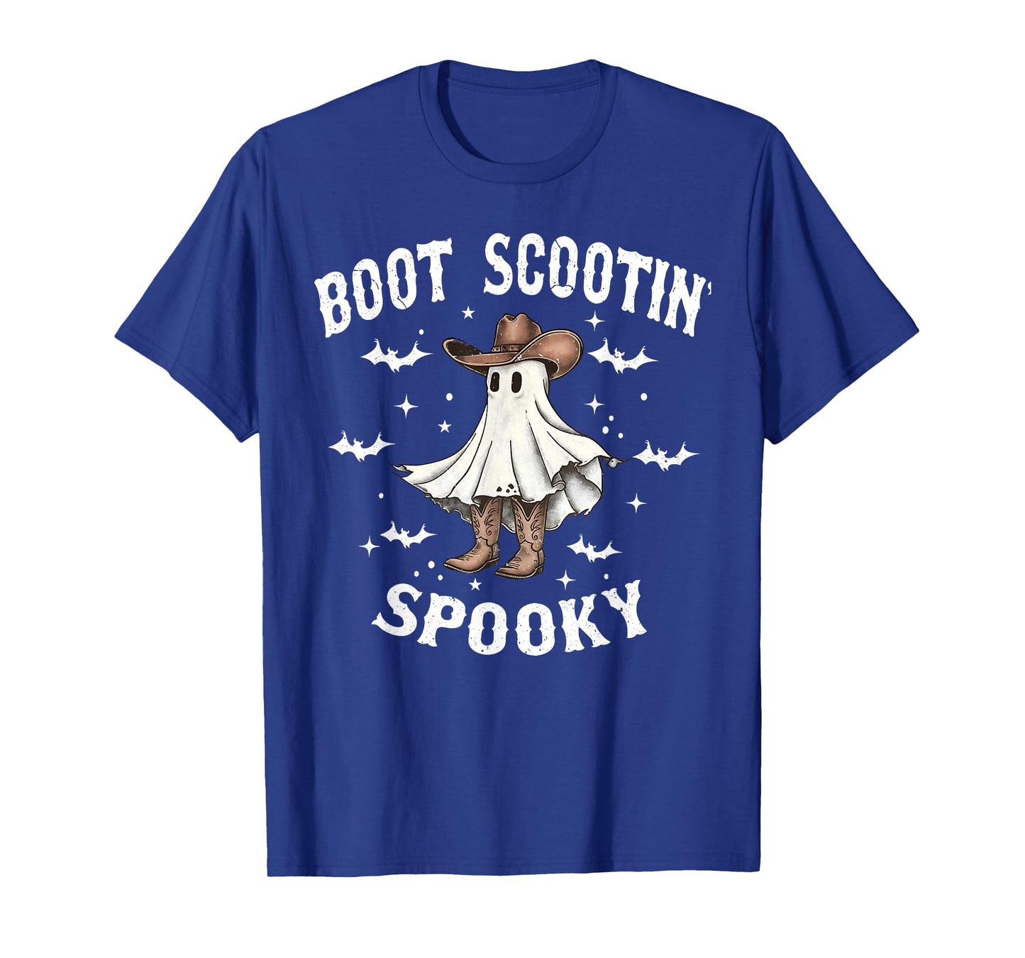 Boot Scootin' Spooky Cowboy Western Ghost Groovy Halloween T-Shirt