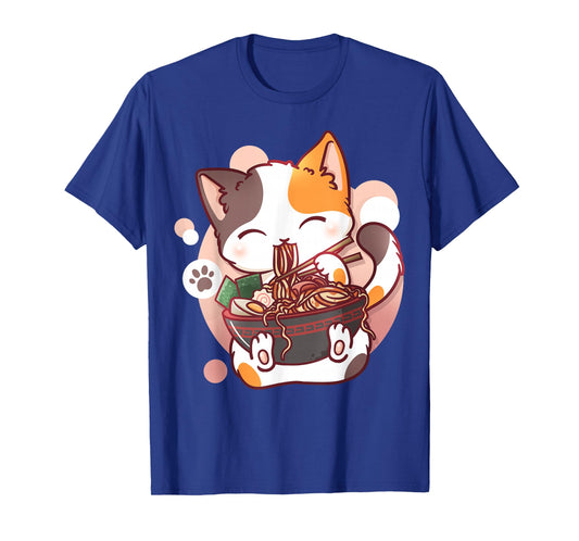 Ramen Cat Anime Kawaii Neko Japanese T-Shirt