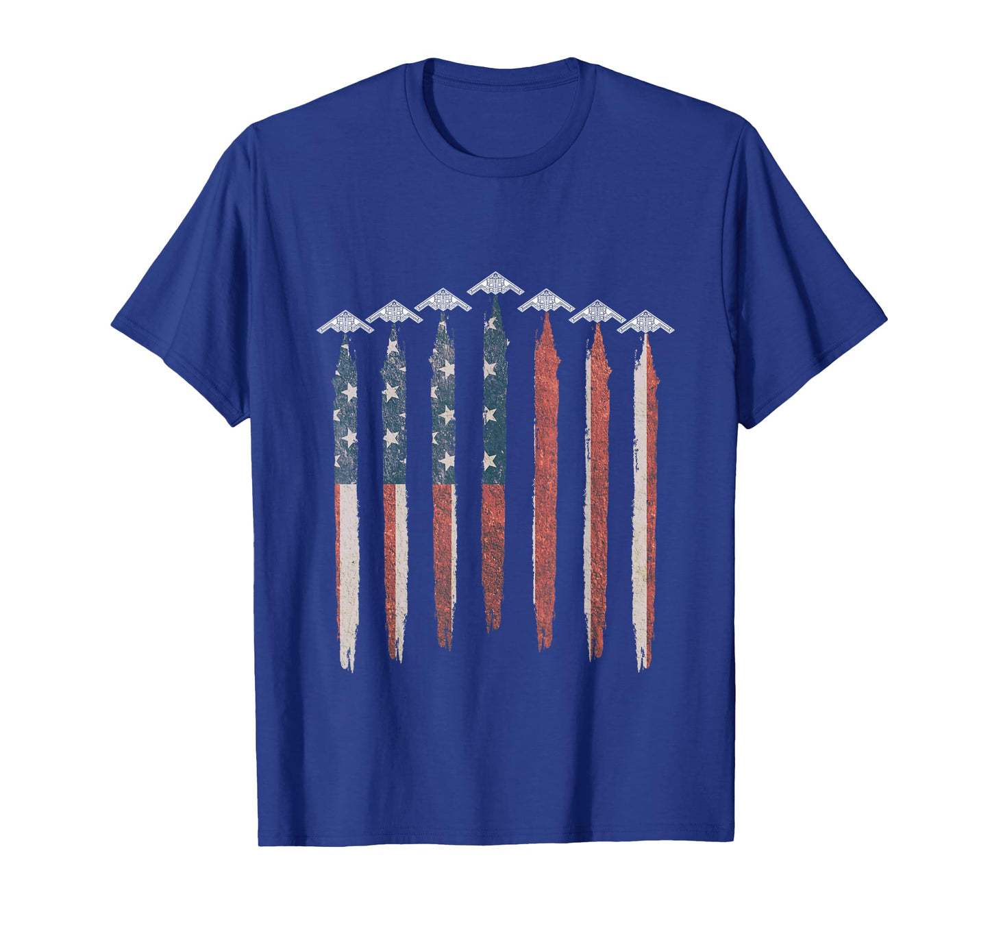B2 Stealth Bomber Airplane USA Flag B2 4th of July T-Shirt