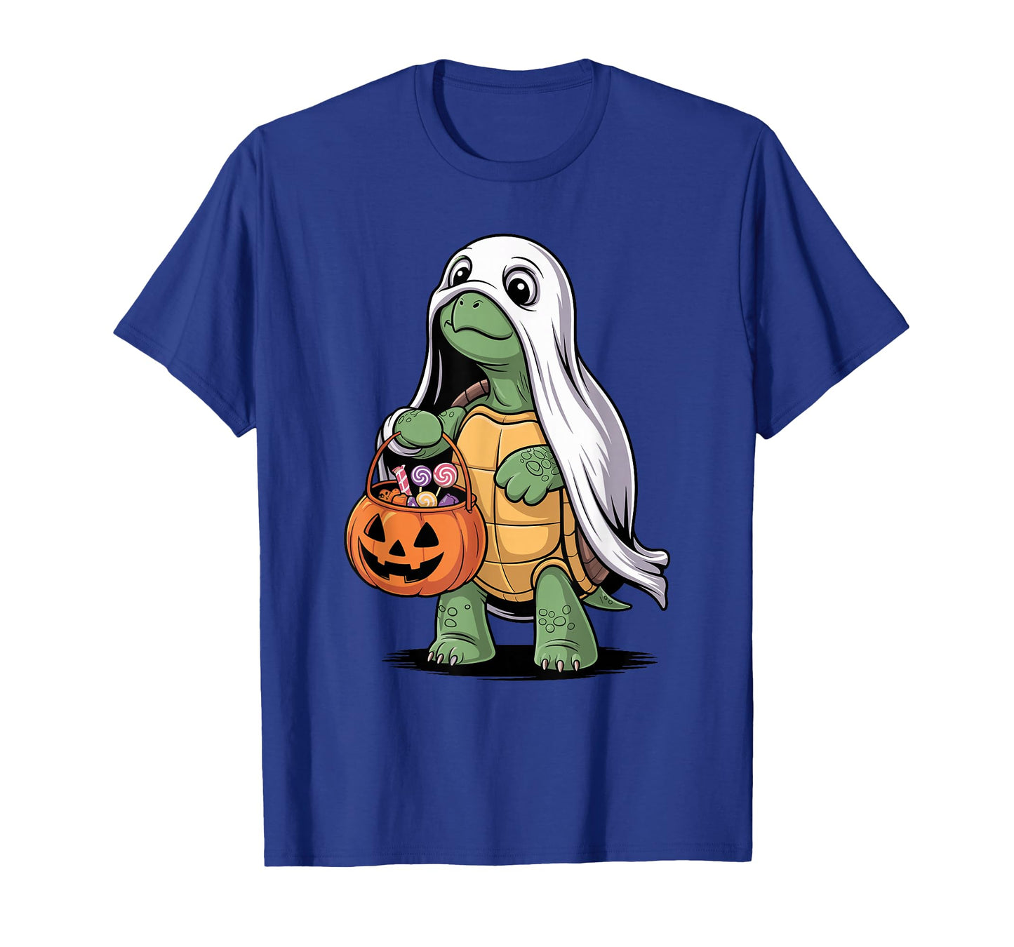 Halloween Sea Turtle Ghost Pumpkin Trick Or Treat Candies T-Shirt