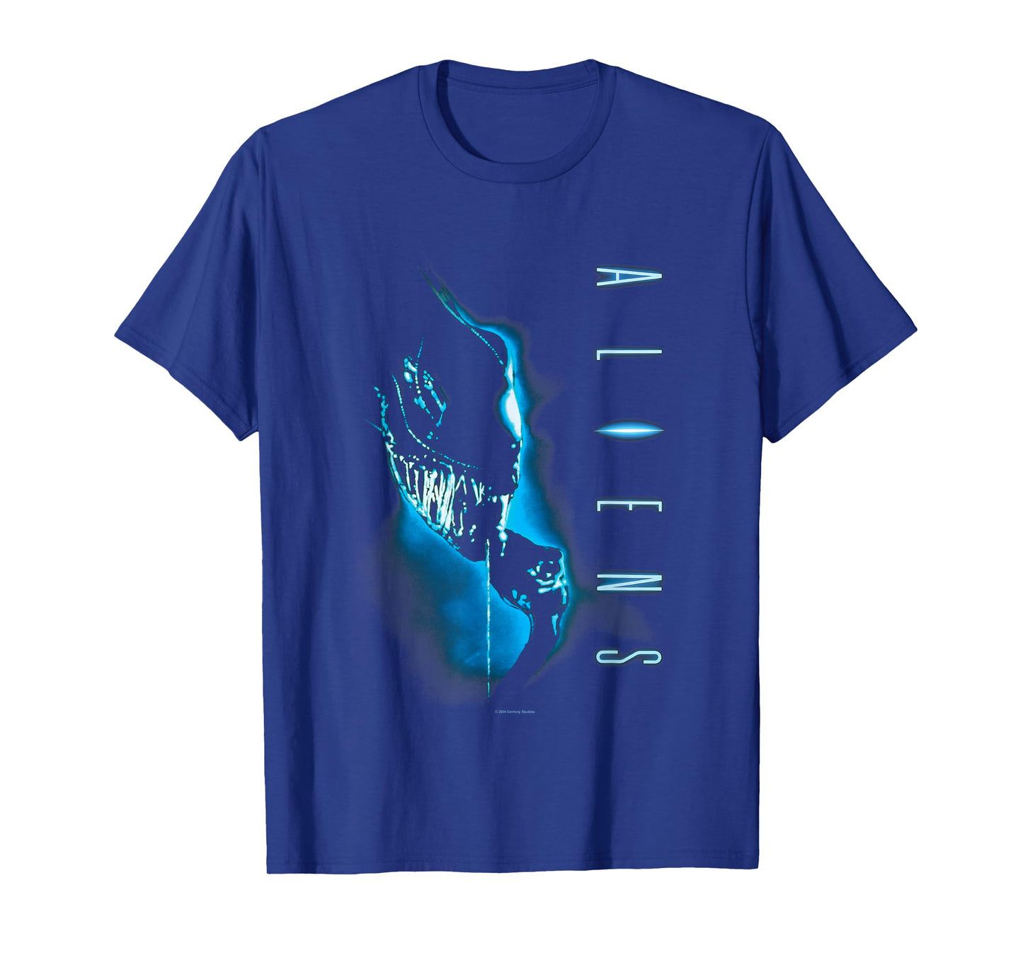 Aliens Iconic Xenomorph Silhouette Neon Big Chest Poster T-Shirt