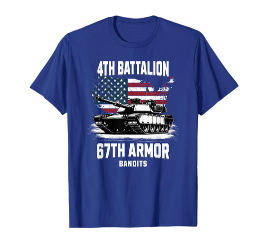 4th Battalion 67th Armor M1 Abrams Tank Military Veteran T-Shirt
