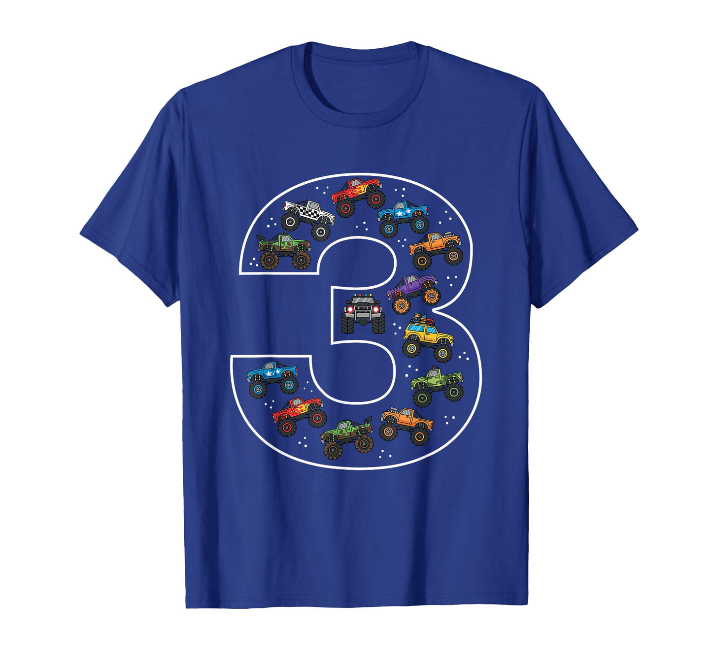 3rd Birthday 3 Year Old Car Boys Monster Truck T-Shirt