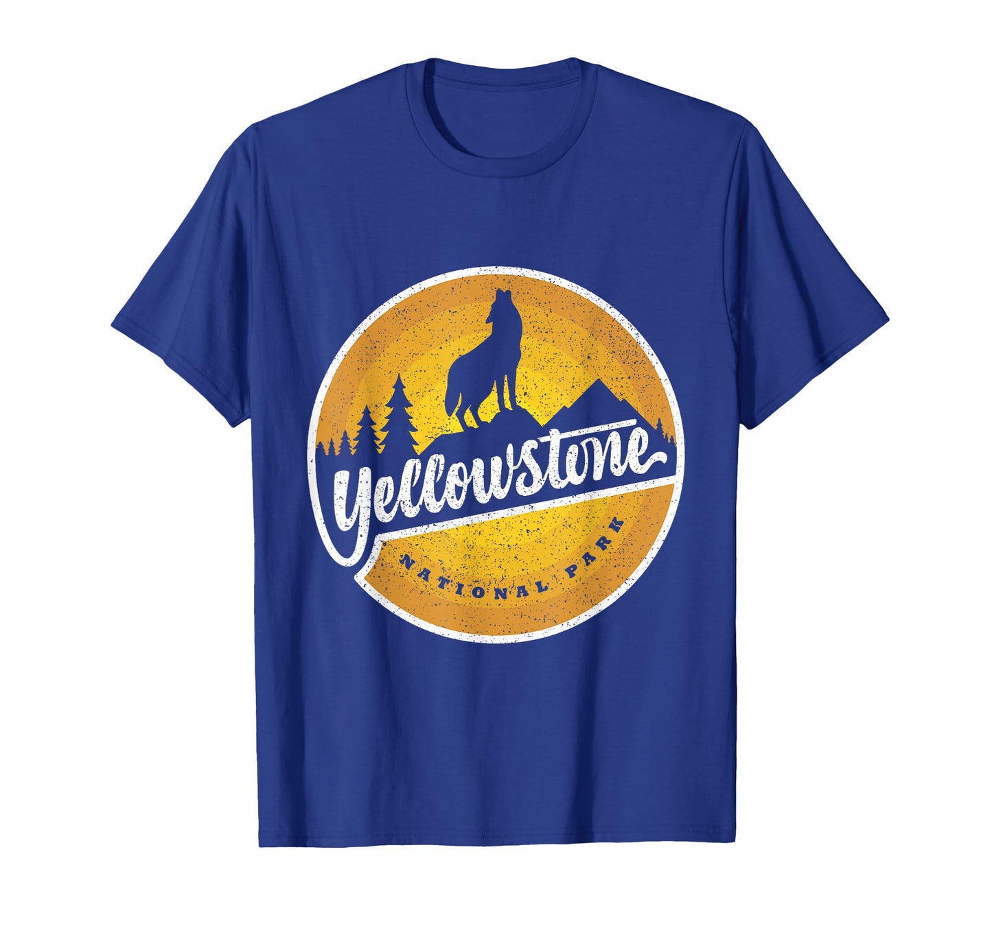 Howling Wolf In Yellowstone National Park Vintage Souvenir T-Shirt