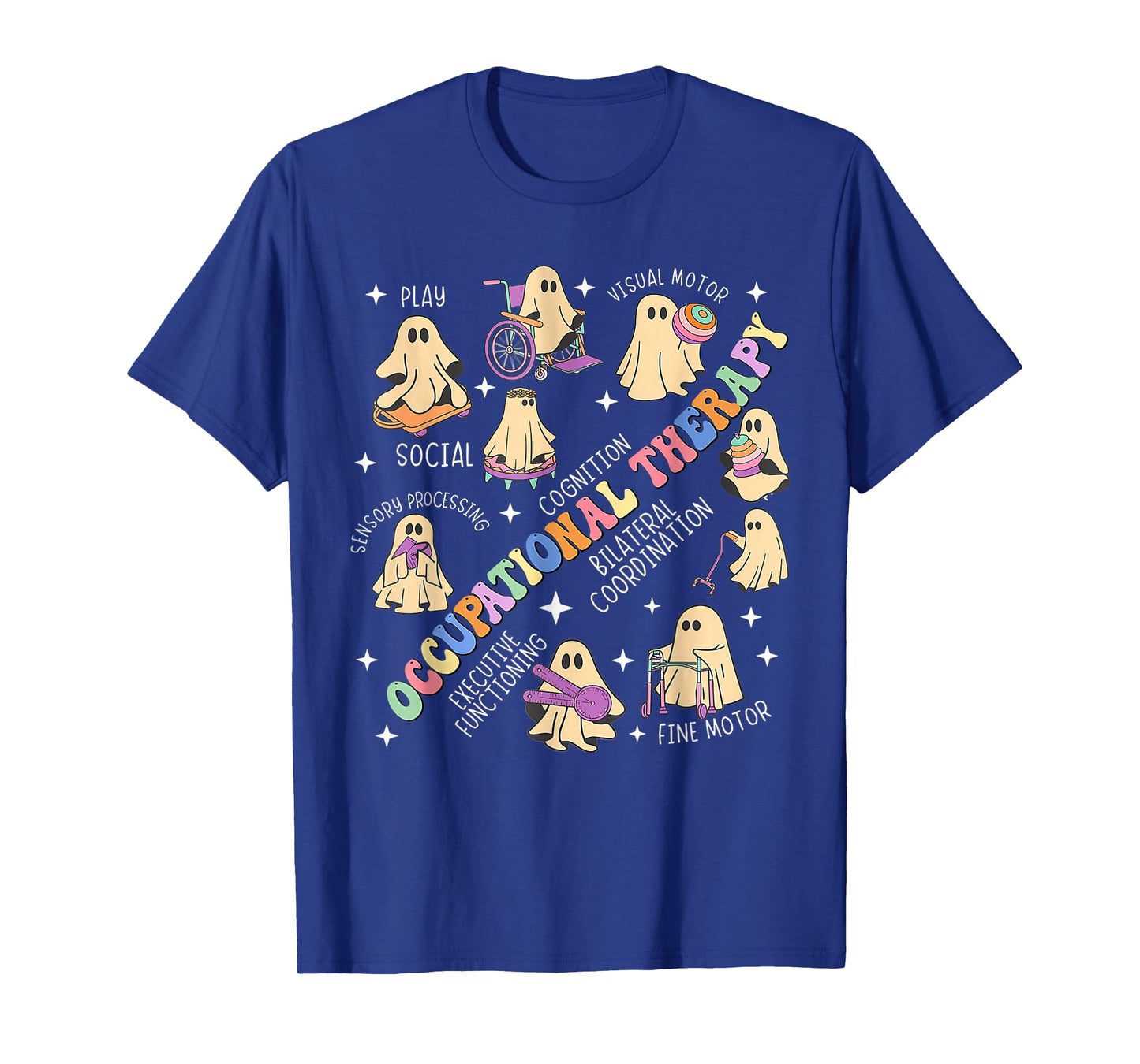 OT Occupational Therapy Therapist Halloween Spooky OTA Ghost T-Shirt
