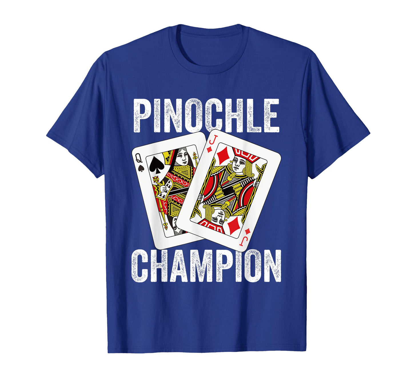 Retro Pinochle Champion Card Game Player Matching Novelty T-Shirt