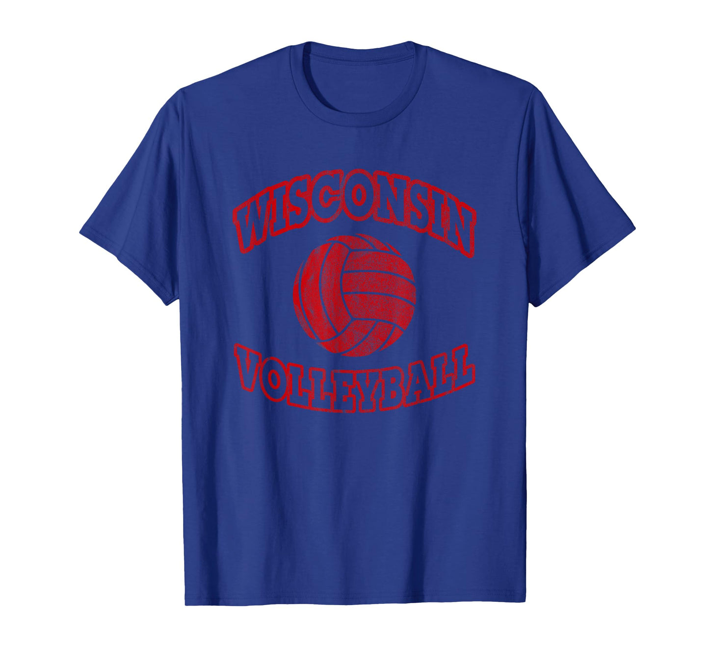 Wisconsin Volleyball Classic Style VIntage Distressed T-Shirt