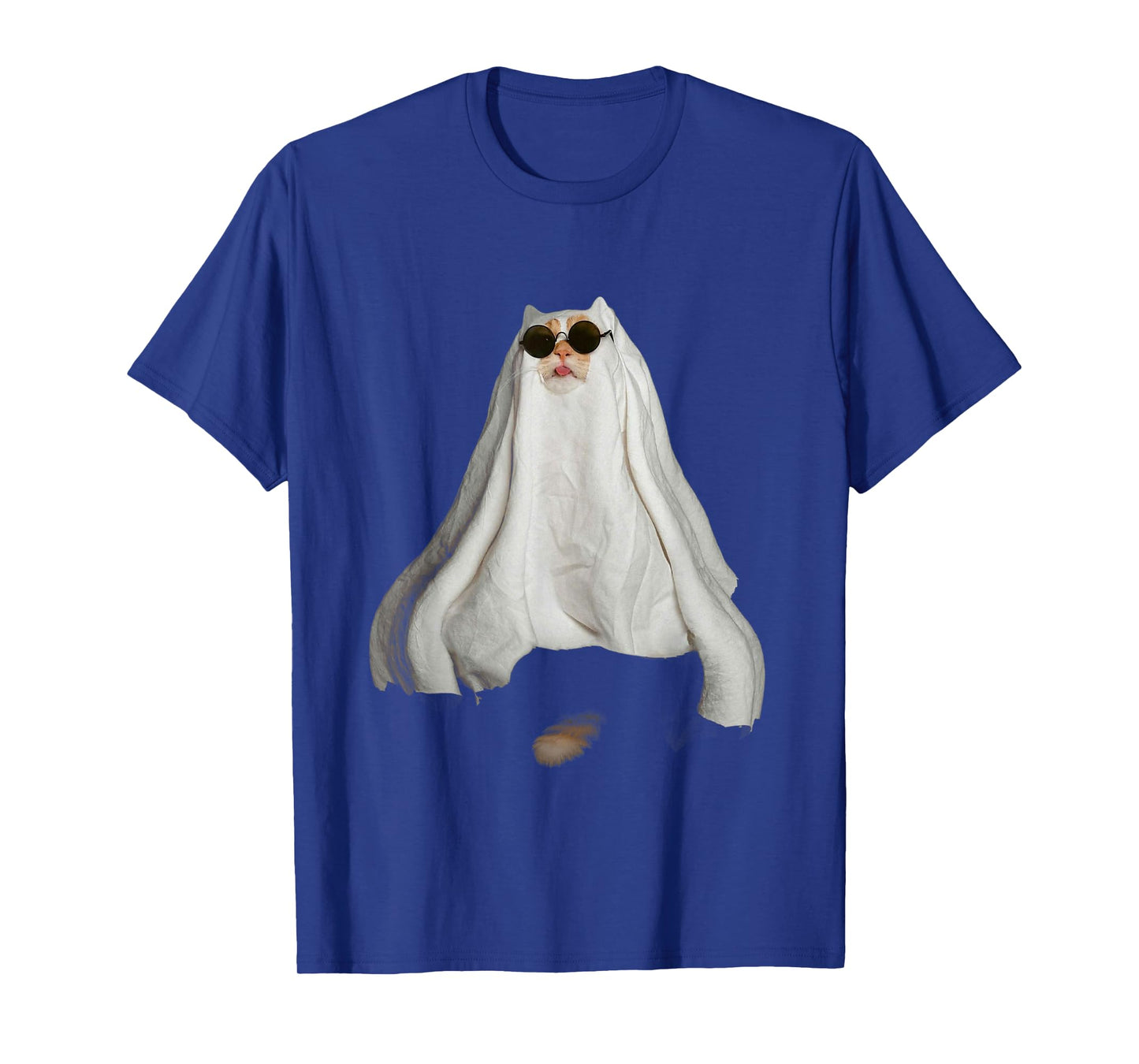 Ghost Cat Meme Funny Halloween Men Women Kids T-Shirt