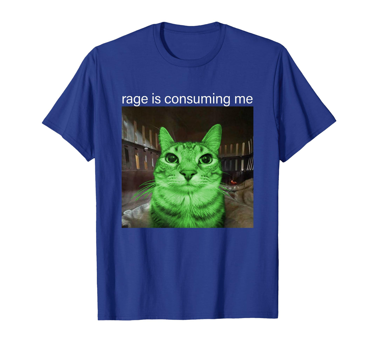 Rage is Consuming Me Silly Staring Alien Cat Meme T-Shirt
