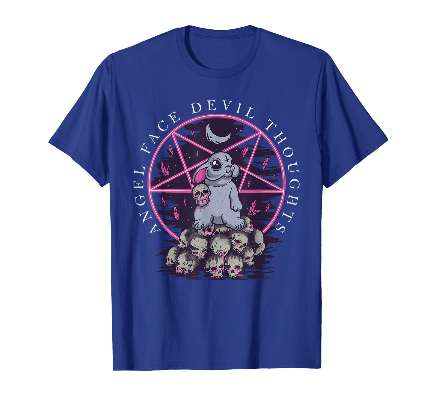 Pastel Goth Occult Kawaii Anime Angel Face Devil Thoughts T-Shirt