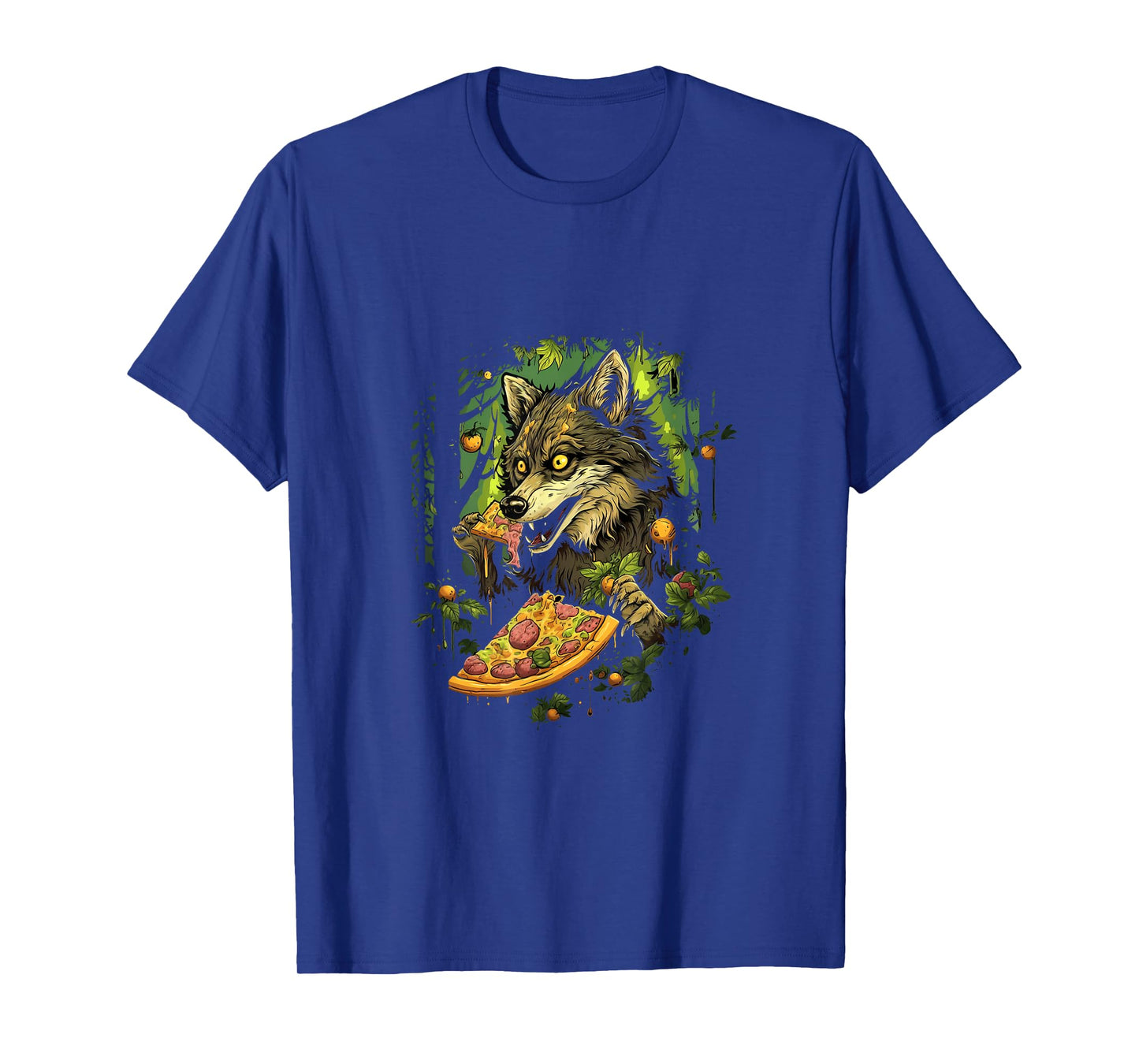Wolf Eating Pizza Forest Wolves Animal T-Shirt