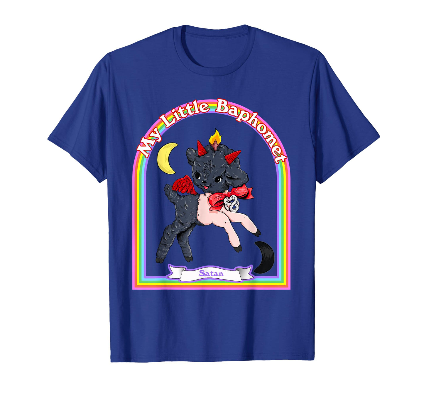 Baphomet Cute Satan Kawaii Retro Vintage Satanic Atheist T-Shirt