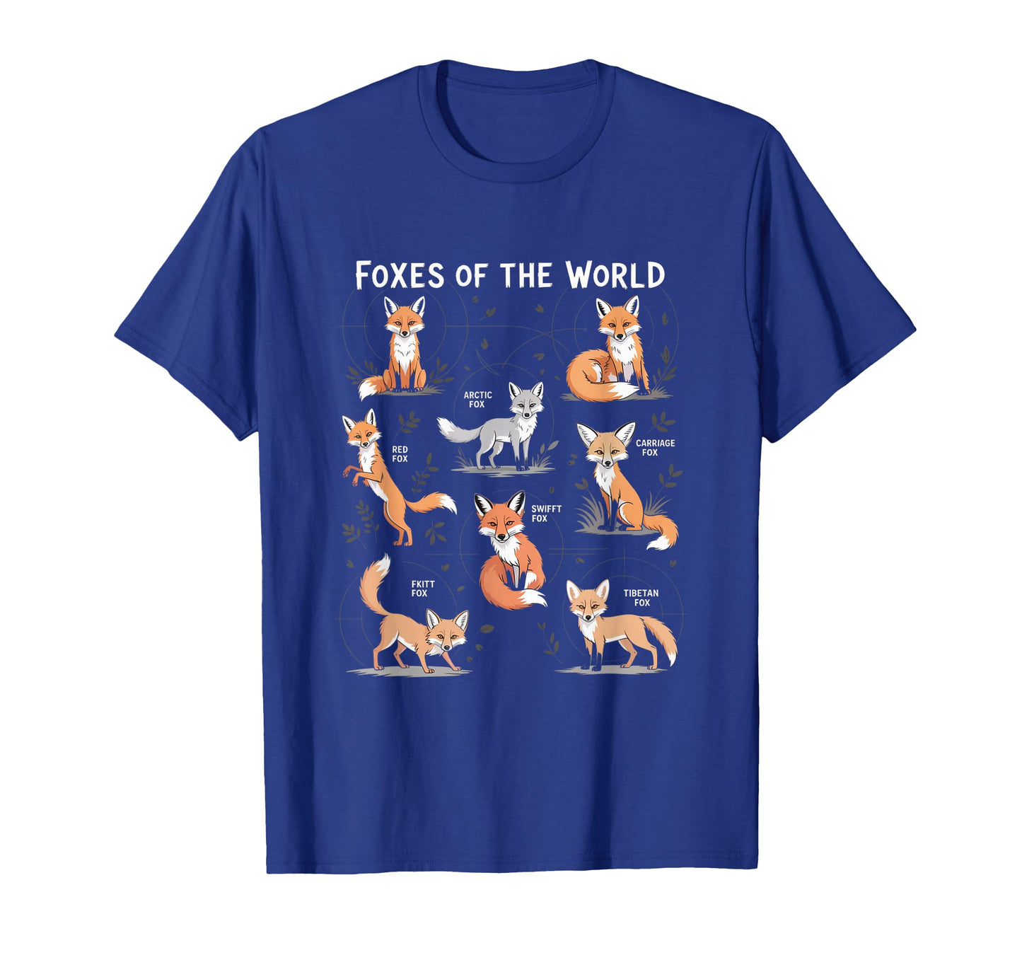 Foxes Of The World Funny Animal girl and men T-Shirt
