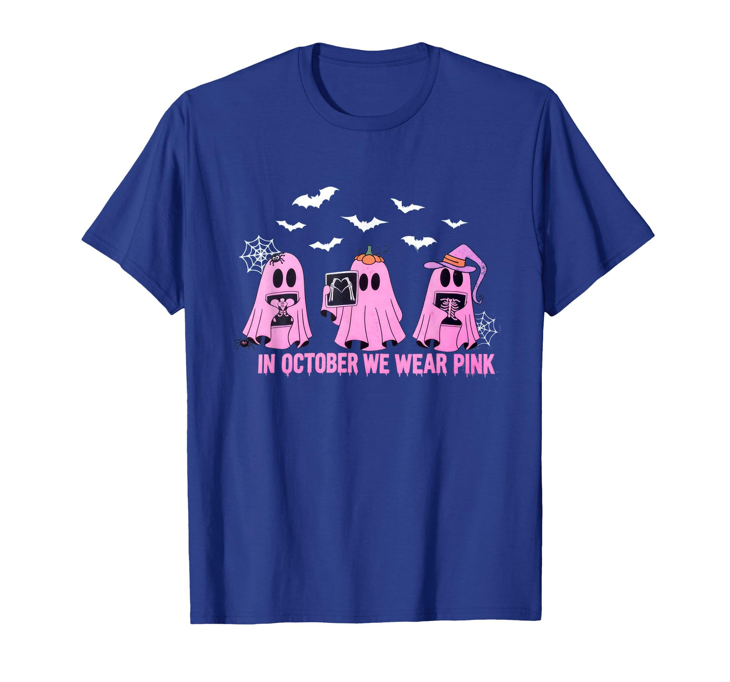 Breast CancerX-ray Tech Halloween Radiology Fall Ghost Work T-Shirt