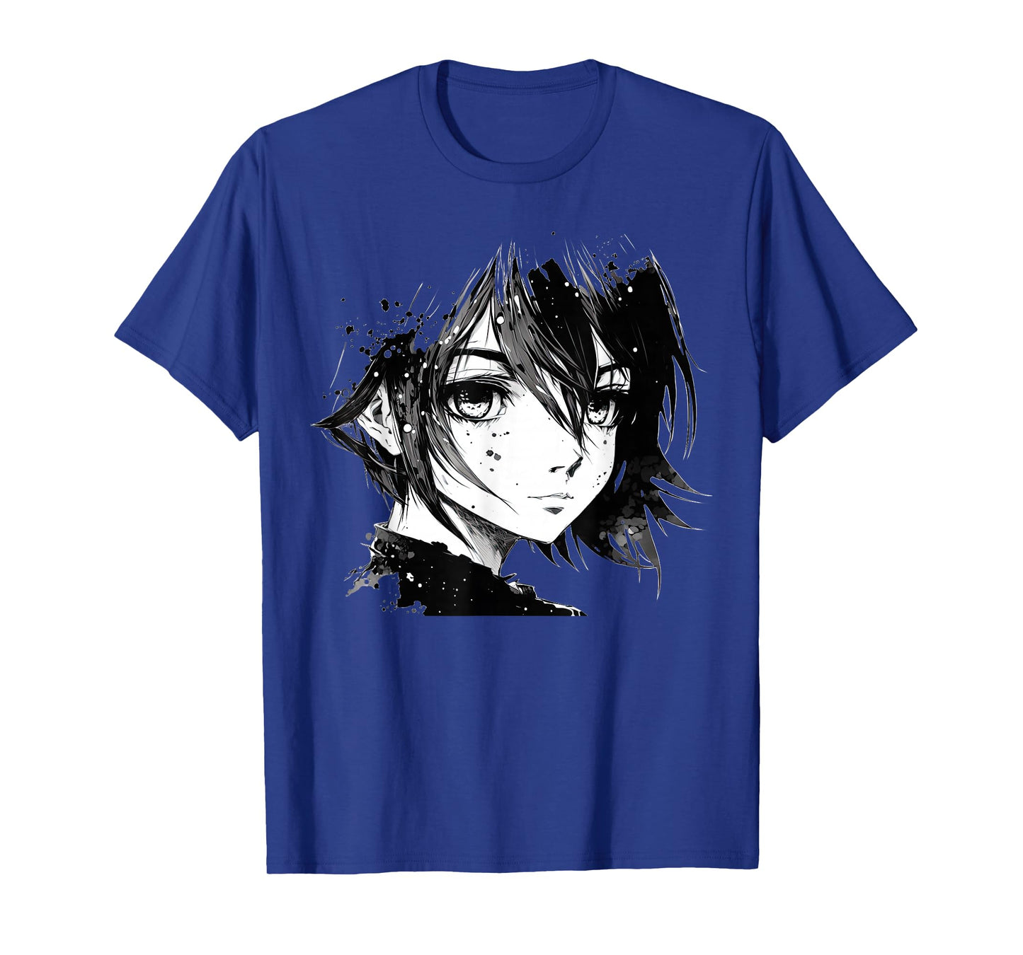 Anime Girl Anime Eyes Ink Art Sketch Drawing for Girls Teens T-Shirt