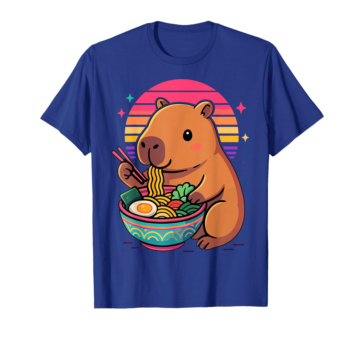 Anime Capybara Eating Ramen T-Shirt