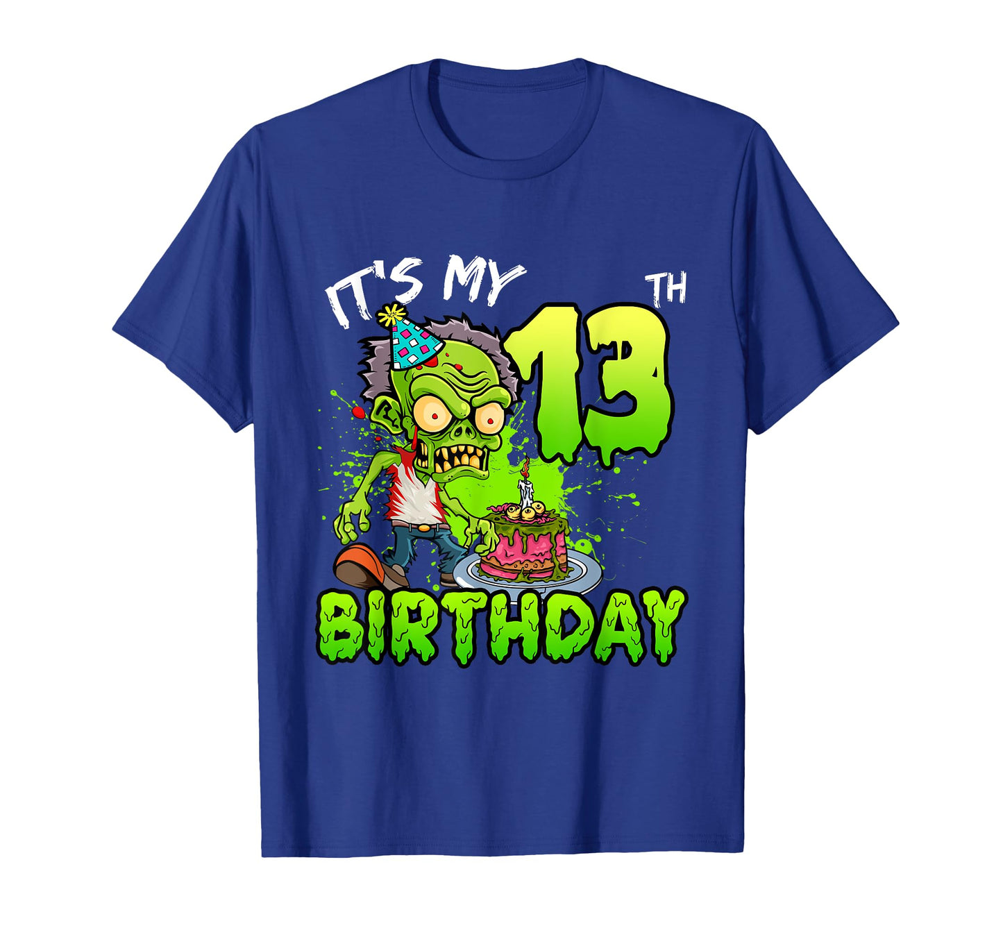 It's My 13th Birthday Zombie Lover 13 Year Old Boys Girls T-Shirt