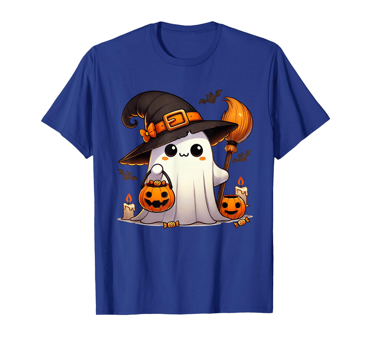 Ghost Halloween Cute Witch Ghost Trick or Treat Candy Kids T-Shirt