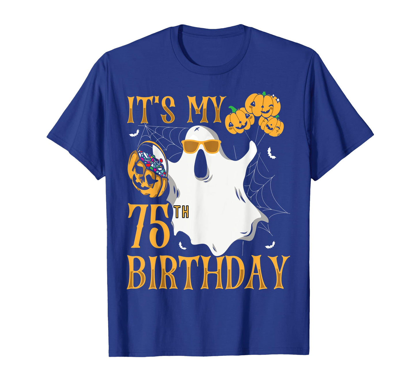 Happy Halloween It's My 75th Birthday Funny 75 Years Old T-Shirt