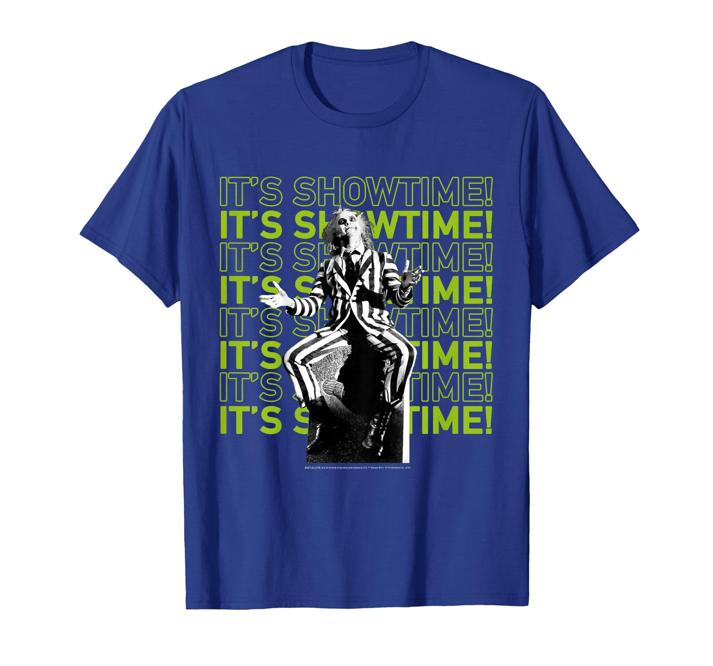 Kids Beetlejuice It's Showtime Text Stack T-Shirt