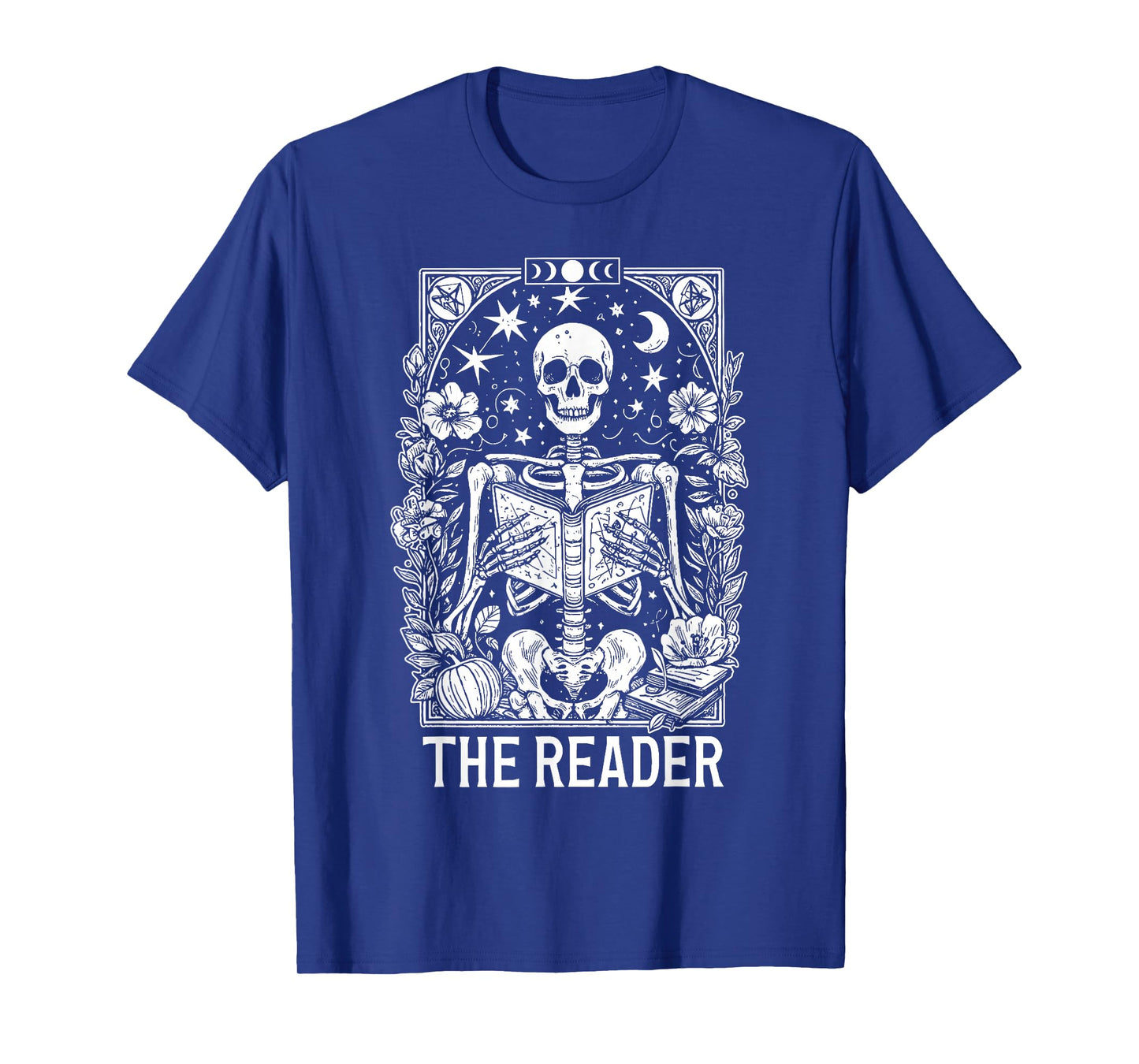 The Reader Skeleton Books Lover Teacher Happy Halloween T-Shirt