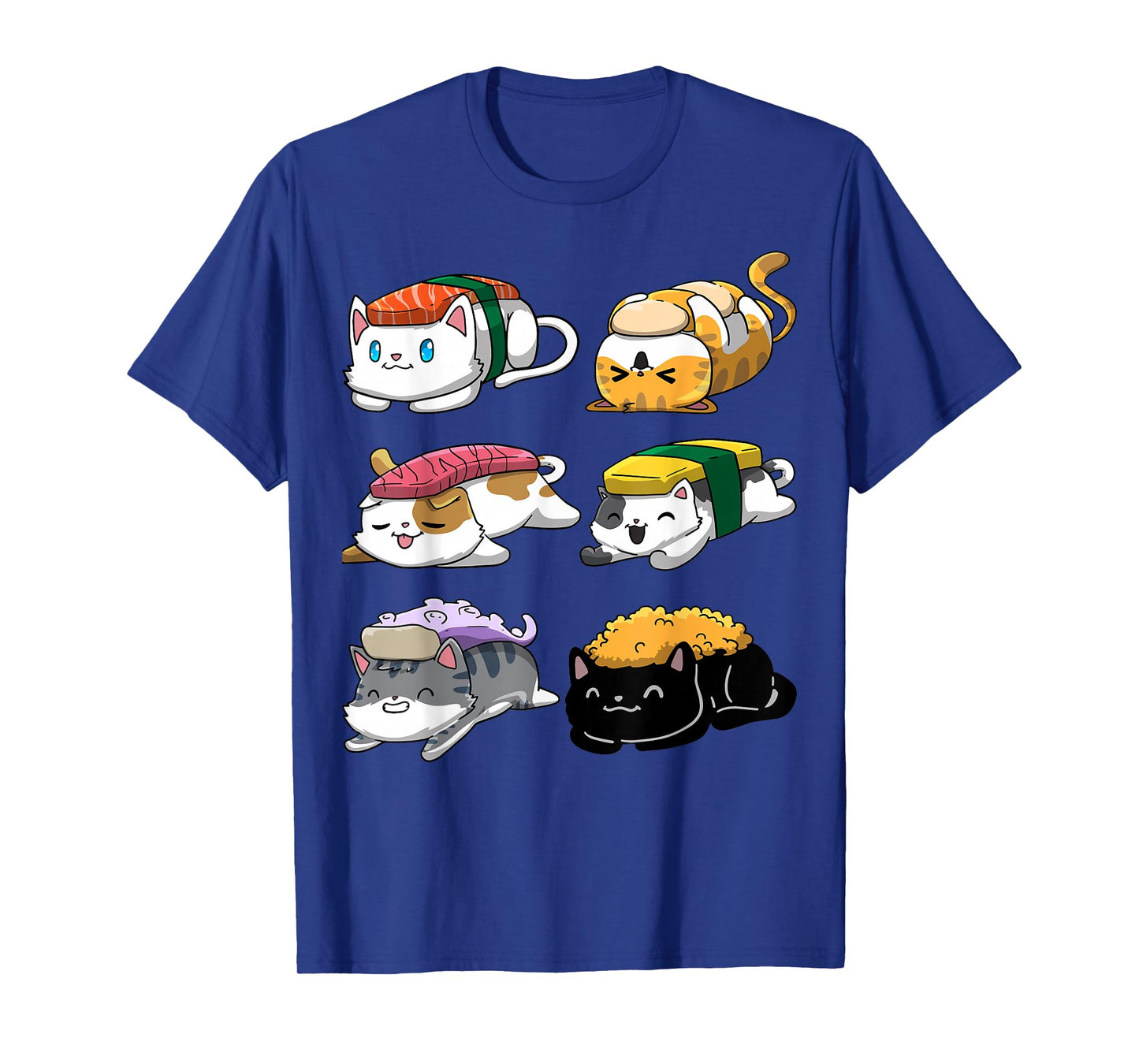 Sushi Cats Sushi Lover Cat Lover Kawaii Anime Neko T-Shirt