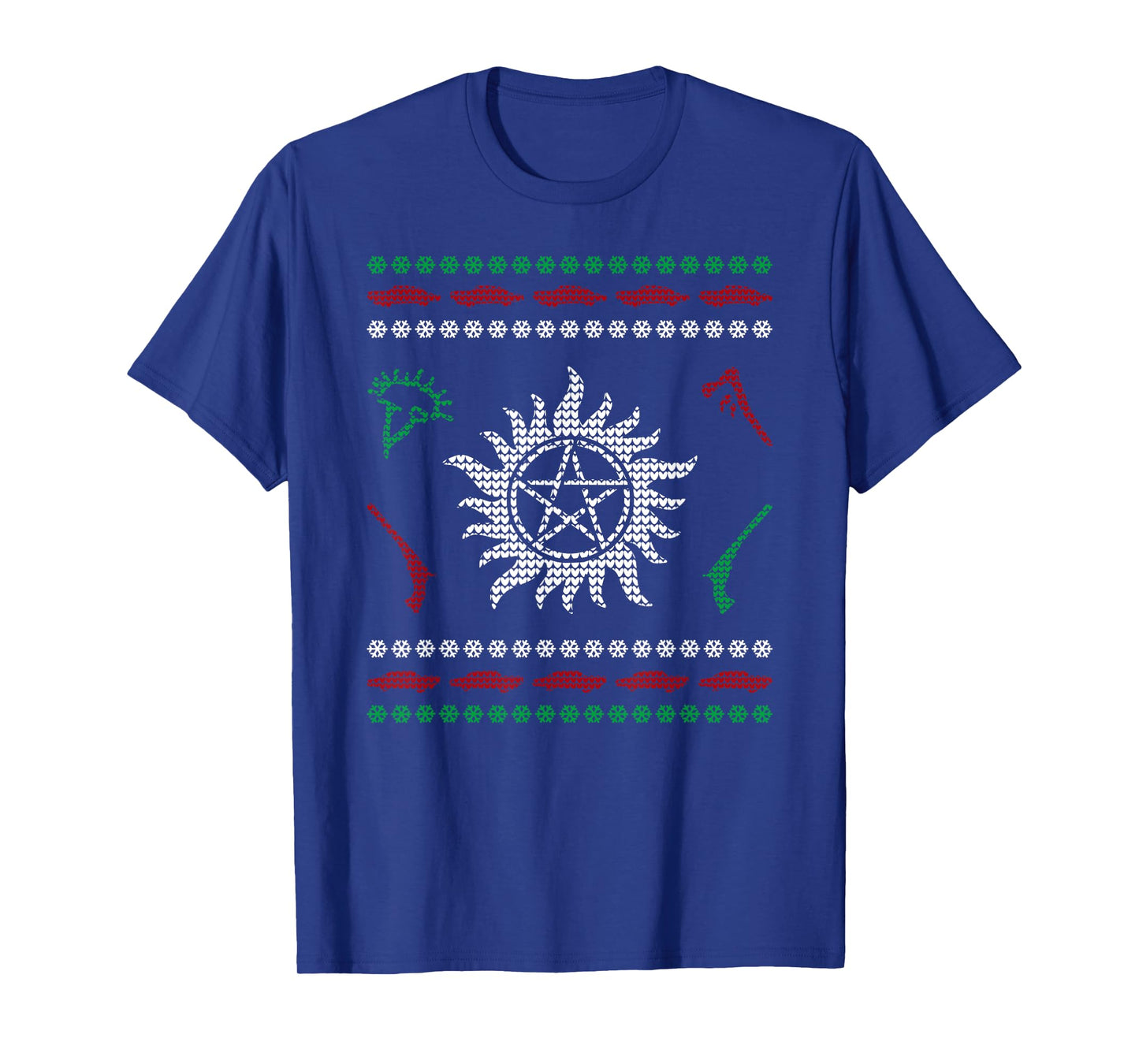 Pentagram Ugly Christmas I Sam Dean Ugly Sweater T-Shirt