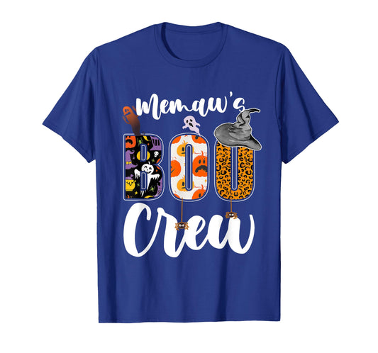 Memaw's Boo Crew Halloween Grandma Grandkids Matching T-Shirt