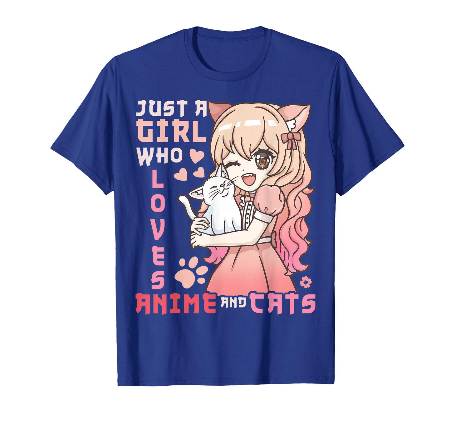 Anime Cats Cat Just a Girl Who Loves Anime and Cats T-Shirt