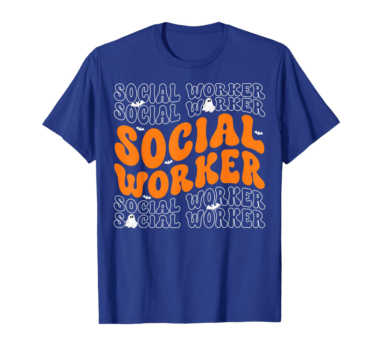 Spooky Social Worker Ghost Halloween Costume Men Women T-Shirt
