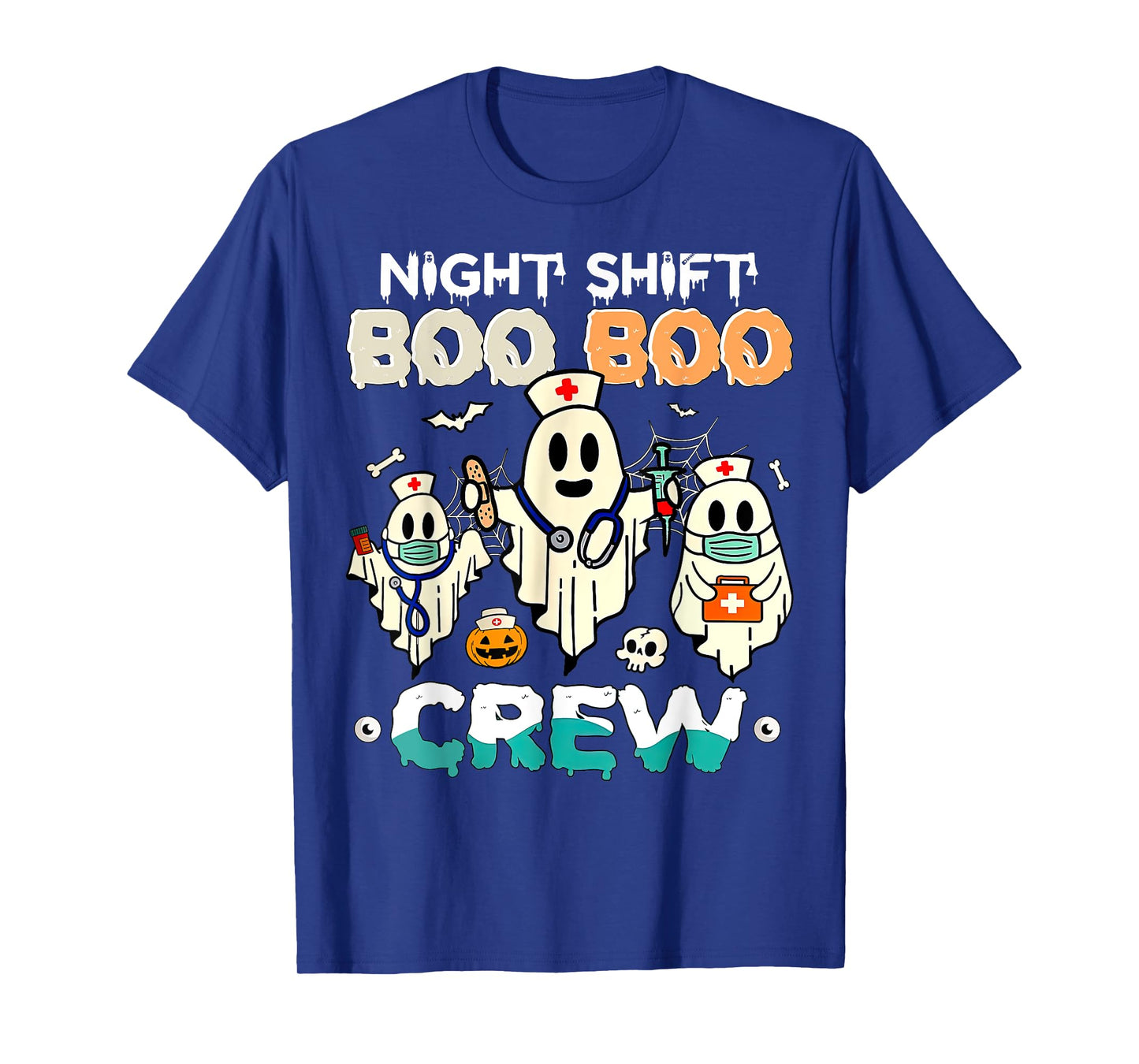 Night Shift Boo Boo Crew Nurse Ghost Halloween Nurses RN T-Shirt