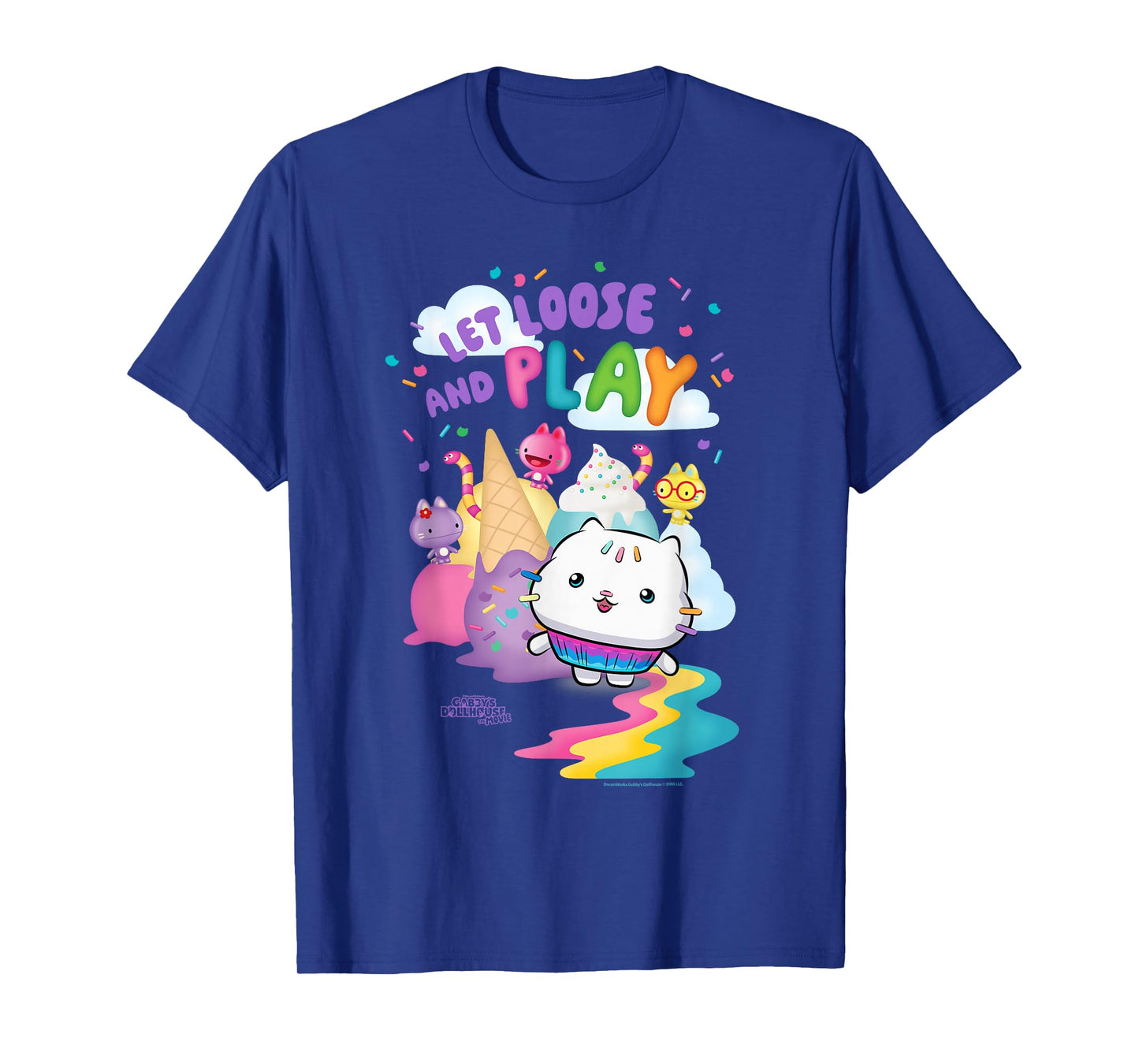 DreamWorks Gabby's Dollhouse The Movie Let Loose and Play T-Shirt