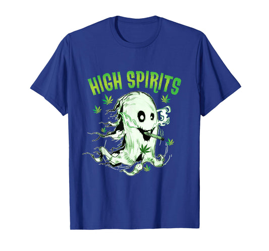 Ghost Smoking Weed Pot 420 Funny Cannabis Halloween T-Shirt