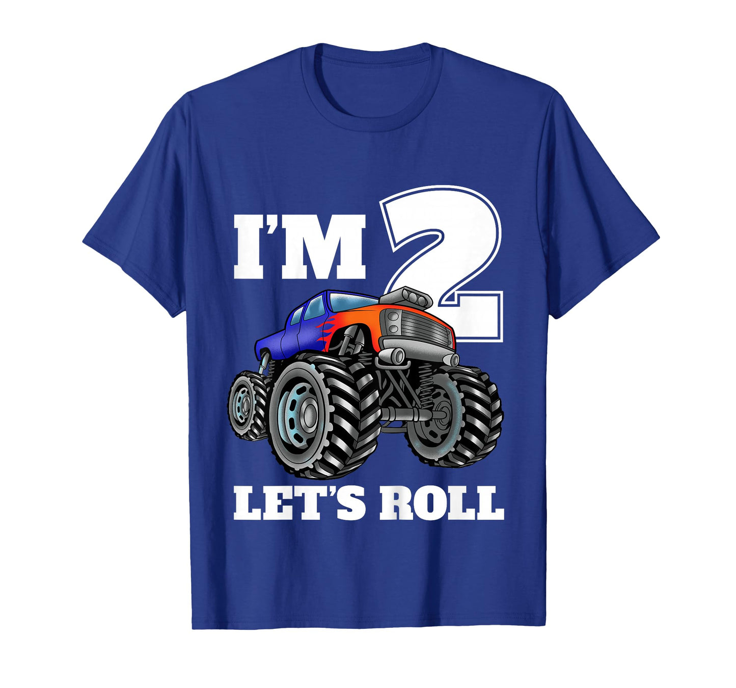 Kids Monster Truck 2nd Birthday Boy 2 Two Year Old T-Shirt