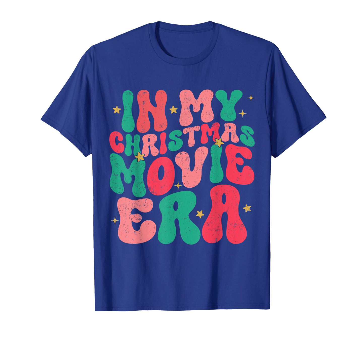 In My Christmas Movie Era Groovy Christmas Movie Watching T-Shirt