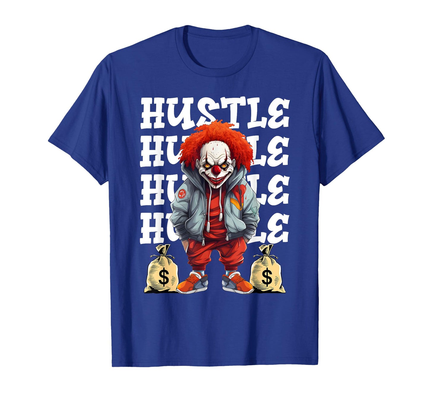 Hip Hop Scary Clown Hustle Money Urban Streetwear Halloween T-Shirt