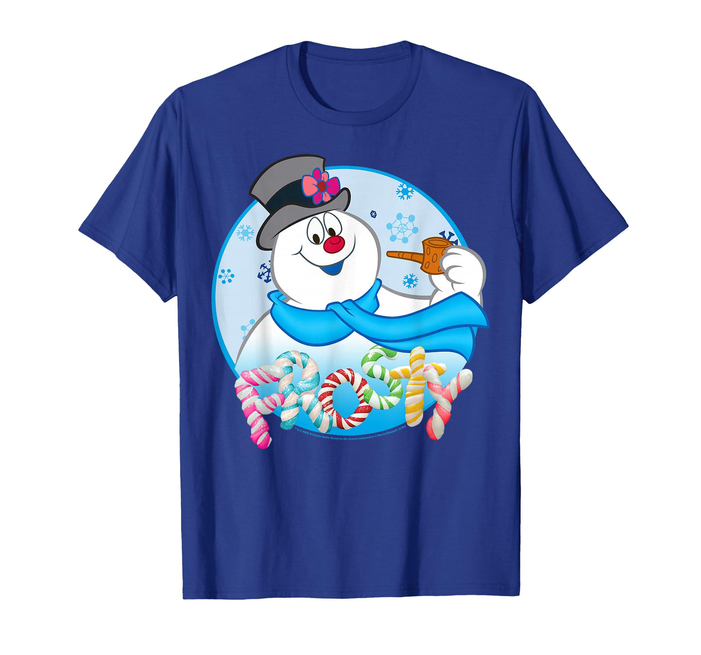 Frosty The Snowman Candy Letters Portrait T-Shirt