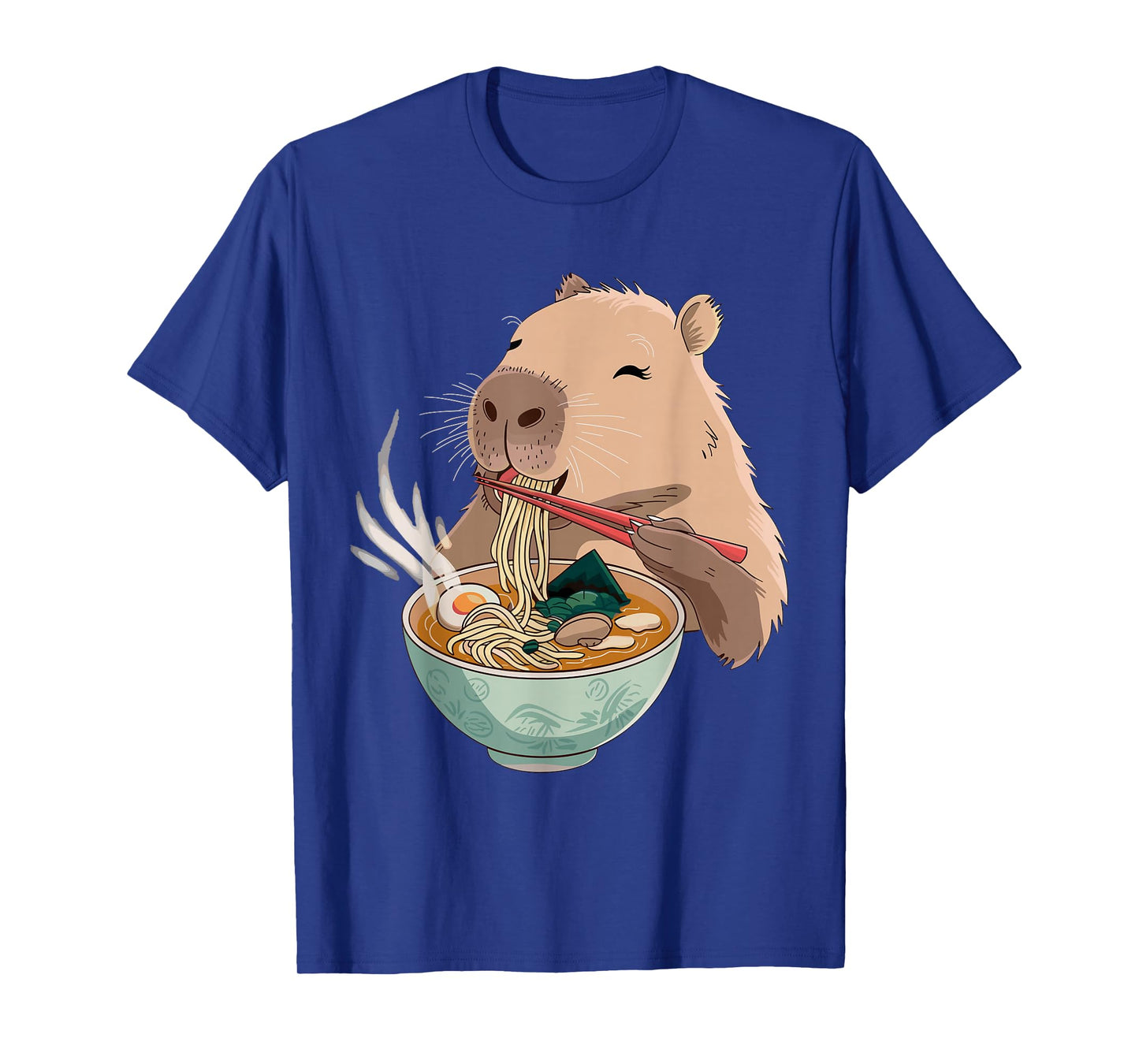 Kawaii Capybara Eating Japanese Ramen Men Women Girls Kids T-Shirt