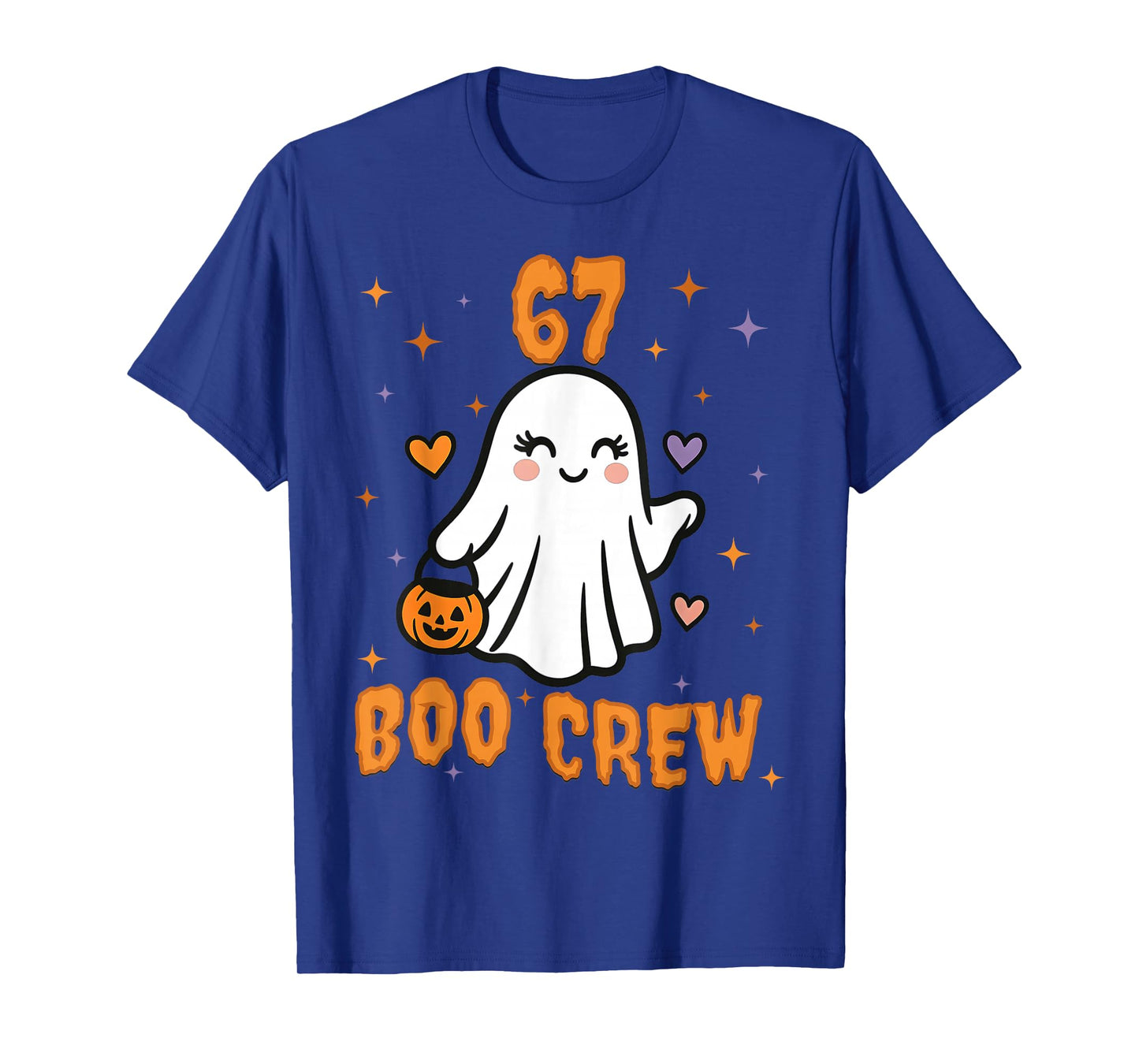 67 Halloween Ghost Boo Crew Matching Funny Brainrot Girls T-Shirt