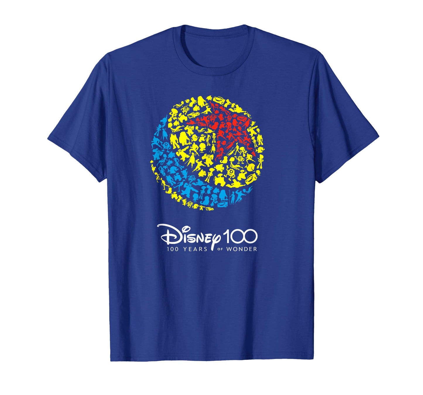 Disney 100 Pixar Ball Characters Anniversary D100 T-Shirt Small