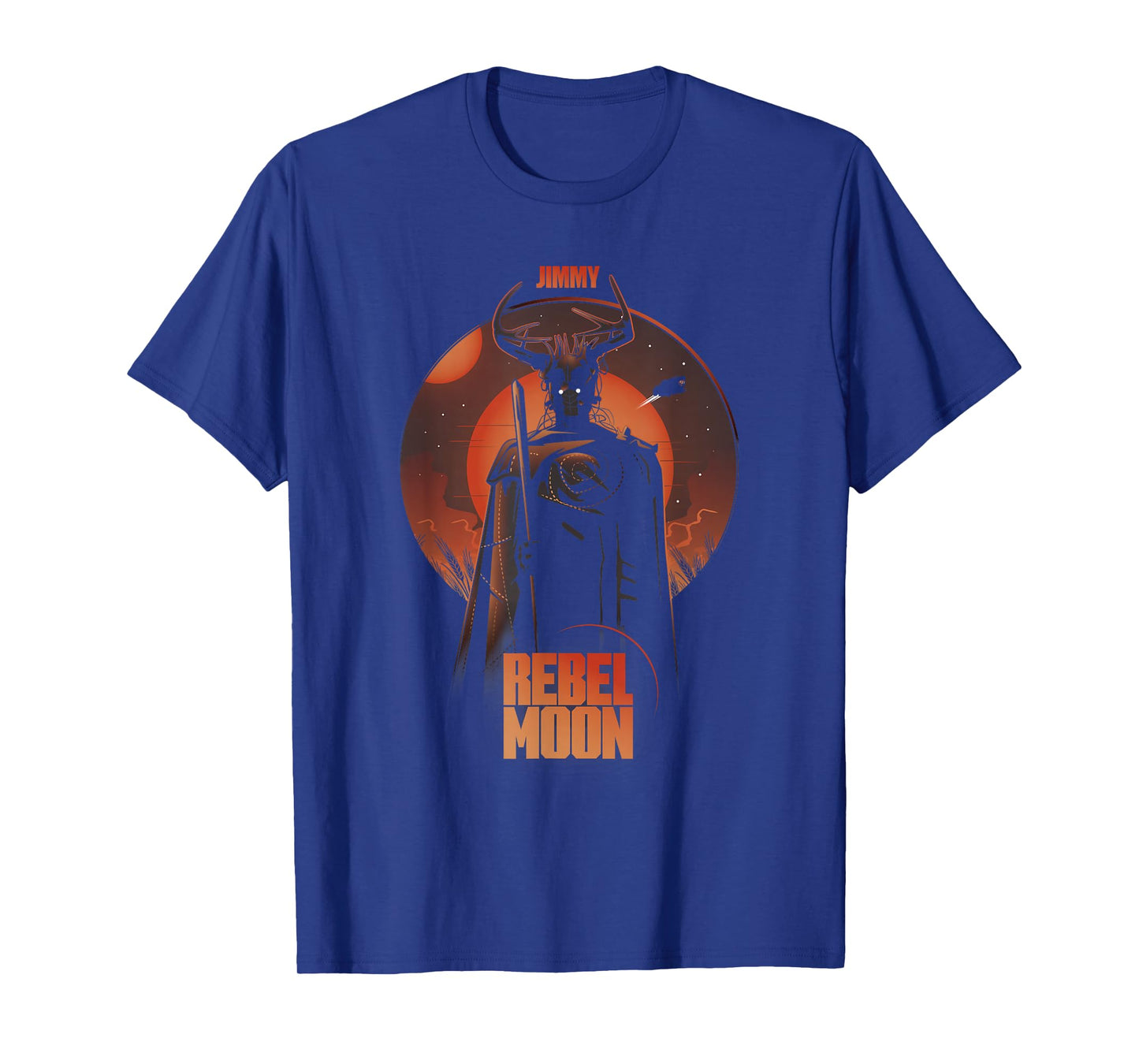 Rebel Moon Red Galactic Jimmy Celestial Silhouette Poster T-Shirt