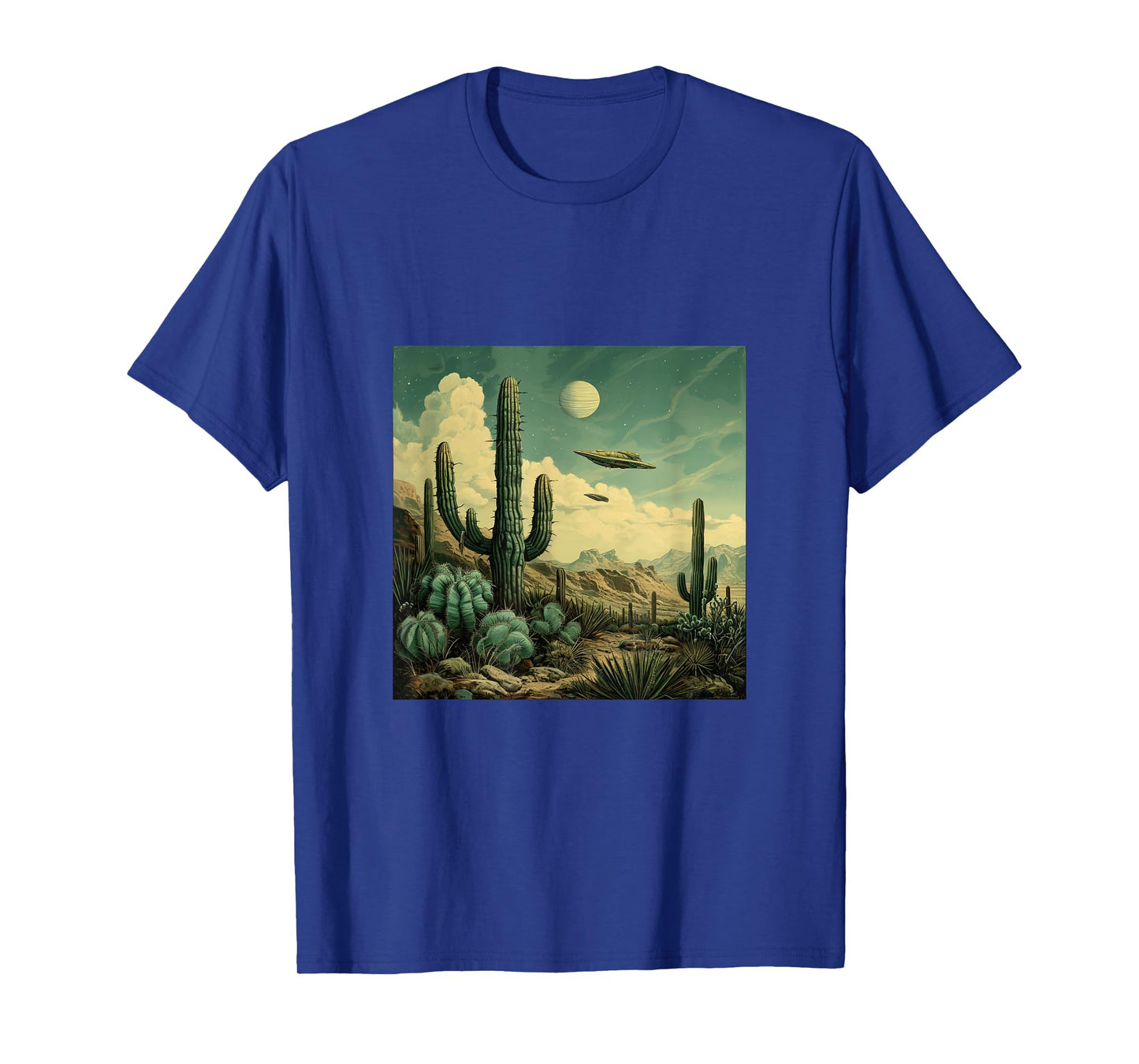 Flying Aliens UFO Cactus Desert T-Shirt