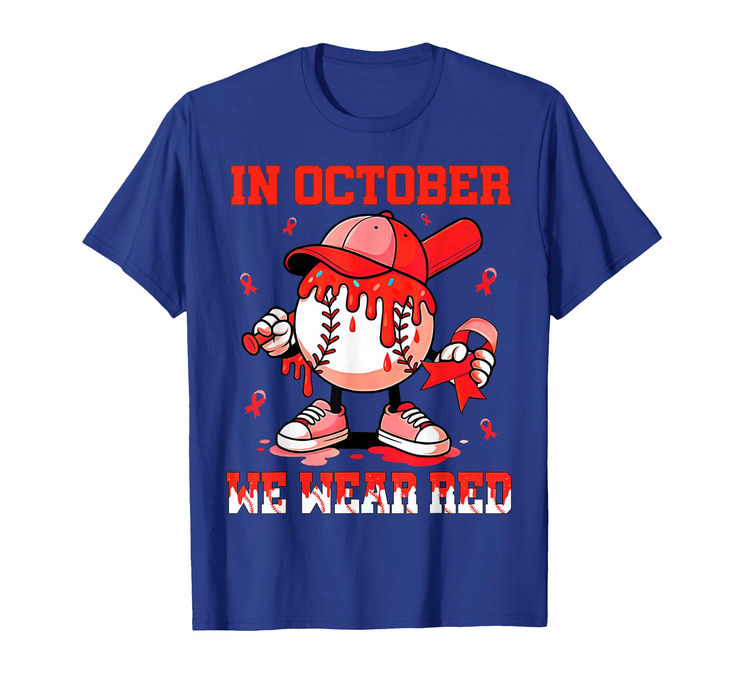 We Wear Red Baseball Drip Boy Dyslexia Awareness Month T-Shirt