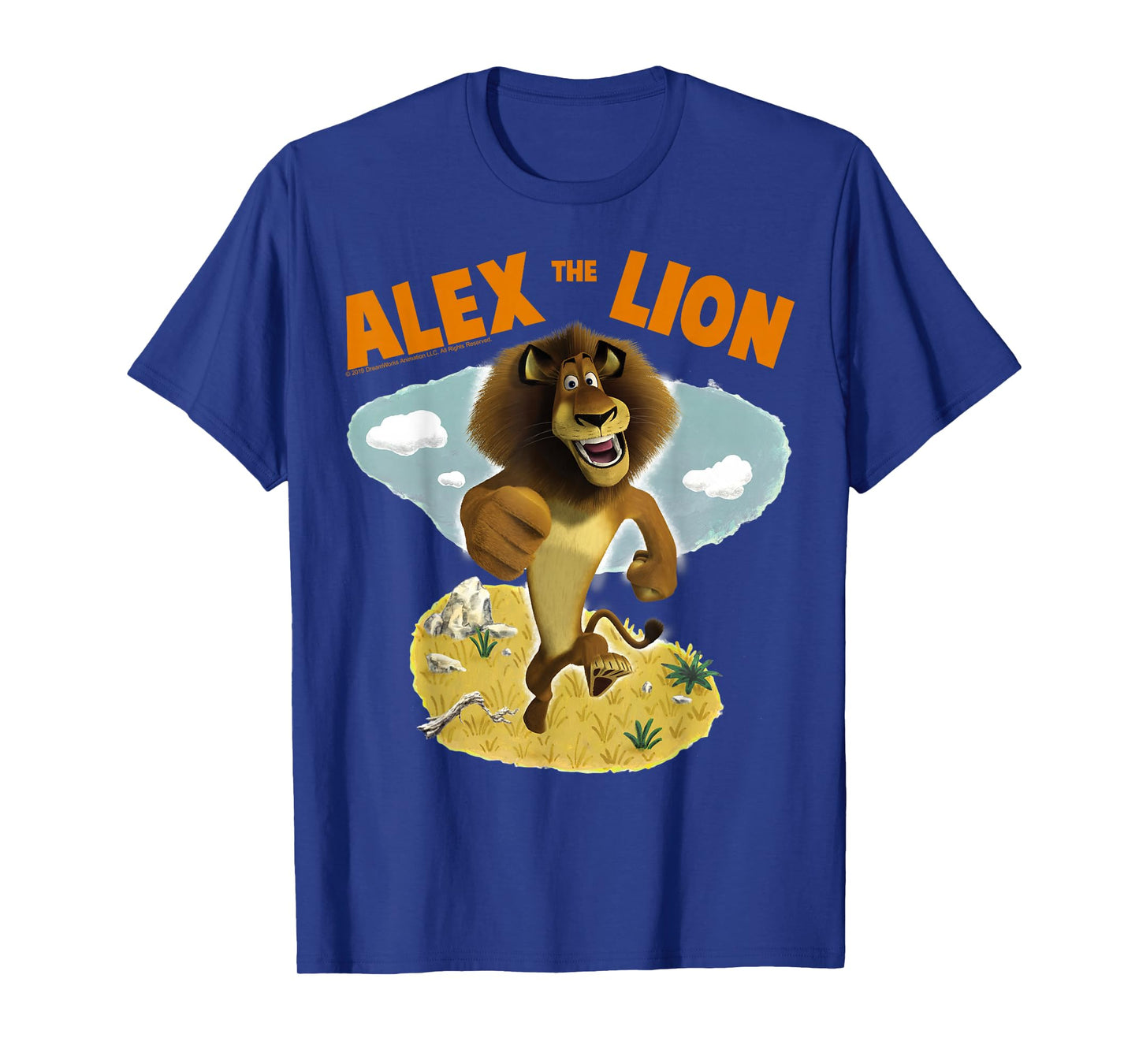 Madagascar Alex The Lion Desert Text Poster T-Shirt